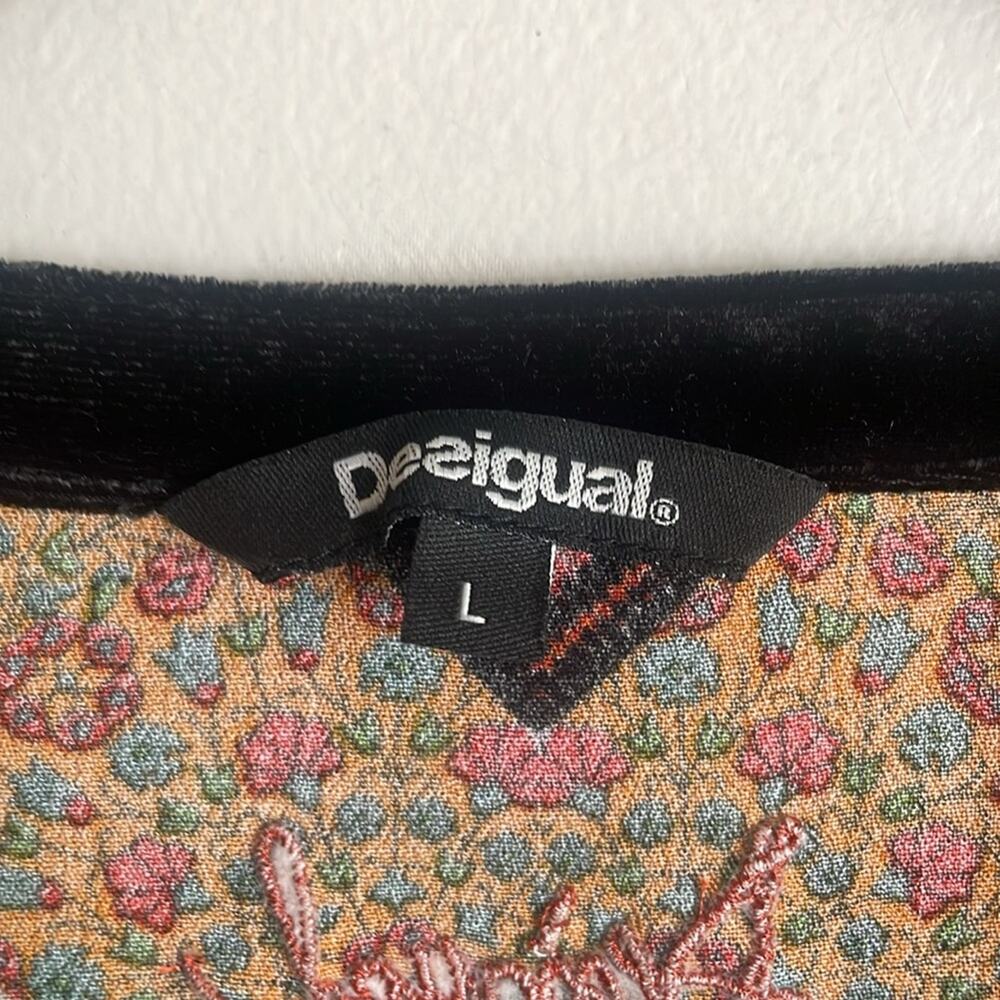 Desigual Lucia Chevron Patchwork Boho Blouse - image 7